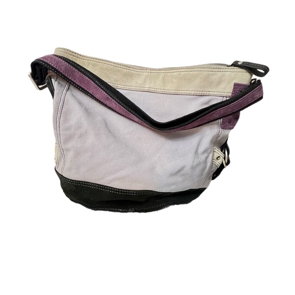 LUCKY Brand Floral Canvas Shoulder Bag - Purple and Black - Picture 2 of 9